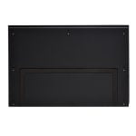 Proofvision - A rectangular electronic device, possibly a television or monitor, viewed from the back. The back panel is black with several screw holes and a central recessed area, likely for mounting purposes. The overall design is minimalistic and industrial.
