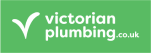 Proofvision - Green rectangular logo with a white checkmark on the left and the text "victorian plumbing.co.uk" in lowercase letters to the right.