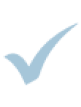 Proofvision - A light blue checkmark symbol with a slight curve to its lines, resembling a stylized bird in flight. The checkmark is set against a transparent background.