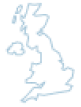 Proofvision - Outline of the United Kingdom in light blue, featuring the main island of Great Britain and the smaller island of Ireland.
